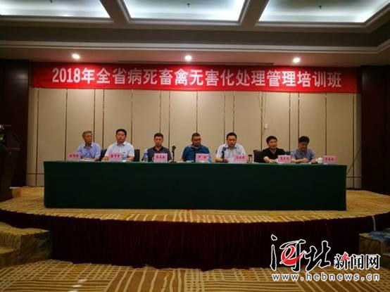 8月2日,河北省病死畜禽无害化处理管理培训班召开。图为培训班现场。